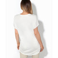 Cream-White - Back - Krisp Womens-Ladies Oversized Leopard T-Shirt
