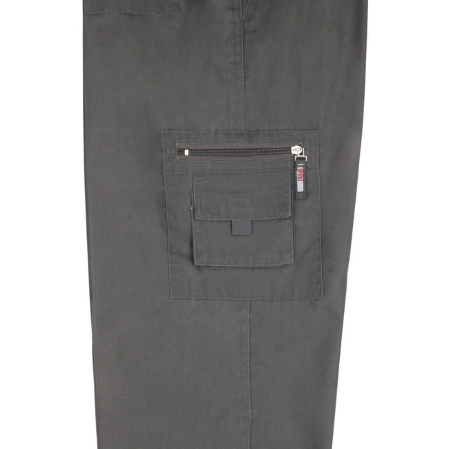 Gray - Lifestyle - Krisp Mens Multi Pocket Cargo Trousers