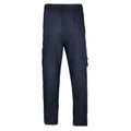 Navy - Back - Krisp Mens Multi Pocket Cargo Trousers