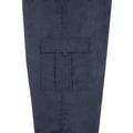 Navy - Side - Krisp Mens Multi Pocket Cargo Trousers