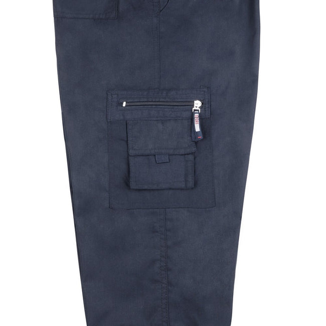 Navy - Lifestyle - Krisp Mens Multi Pocket Cargo Trousers