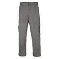 Gray - Front - Krisp Mens Multi Pocket Cargo Trousers