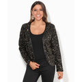 Gold - Back - Krisp Womens-Ladies Sequin Long-Sleeved Jacket