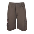 Mud - Front - Krisp Mens Cotton Plain Elasticated Waist Cargo Shorts