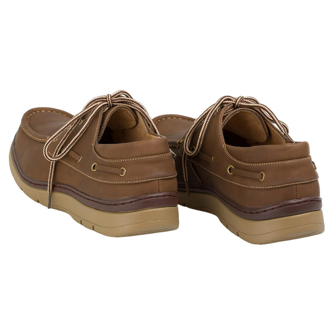 Camel - Side - Krisp Mens Plain Leather Boat Shoes