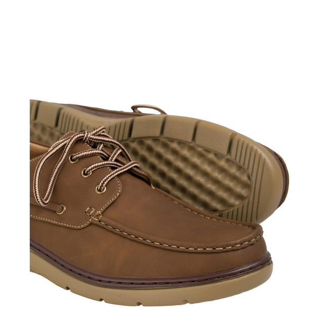 Camel - Pack Shot - Krisp Mens Plain Leather Boat Shoes