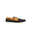 Black-Camel - Front - Krisp Mens Contrast Boat Shoes
