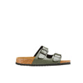 Green - Front - Krisp Mens Leather Sandals
