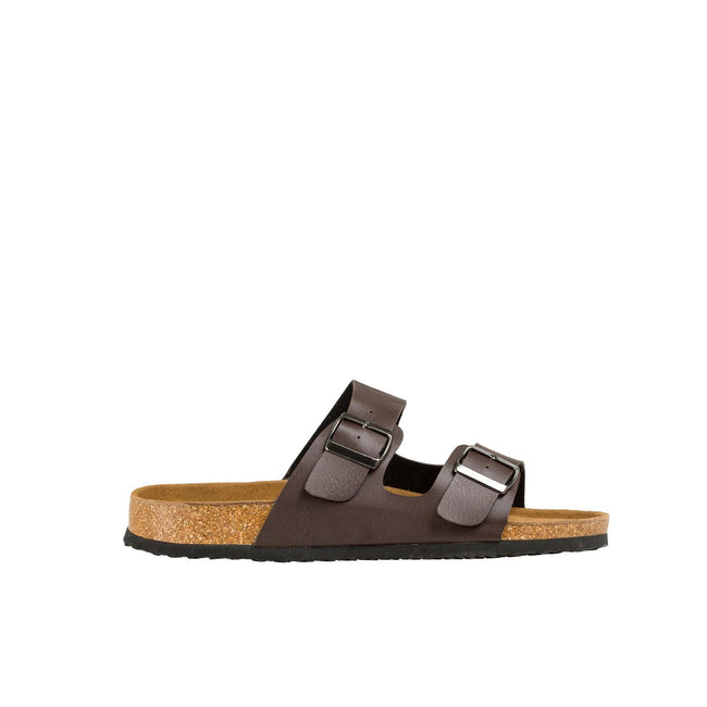 Brown - Front - Krisp Mens Leather Sandals