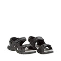 Black - Side - Krisp Mens Leather Sport Sandals
