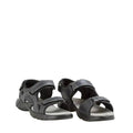 Blue - Side - Krisp Mens Leather Sport Sandals