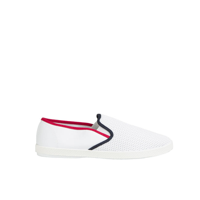 White - Front - Krisp Mens Summer Pumps