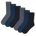 Gray-Navy-Black - Front - Walter Grange Mens Diabetic Socks (3 Pairs)