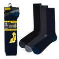 Dark Gray-Navy-Black - Front - Storm Ridge Mens Hardwearing Work Socks (3 Pairs)