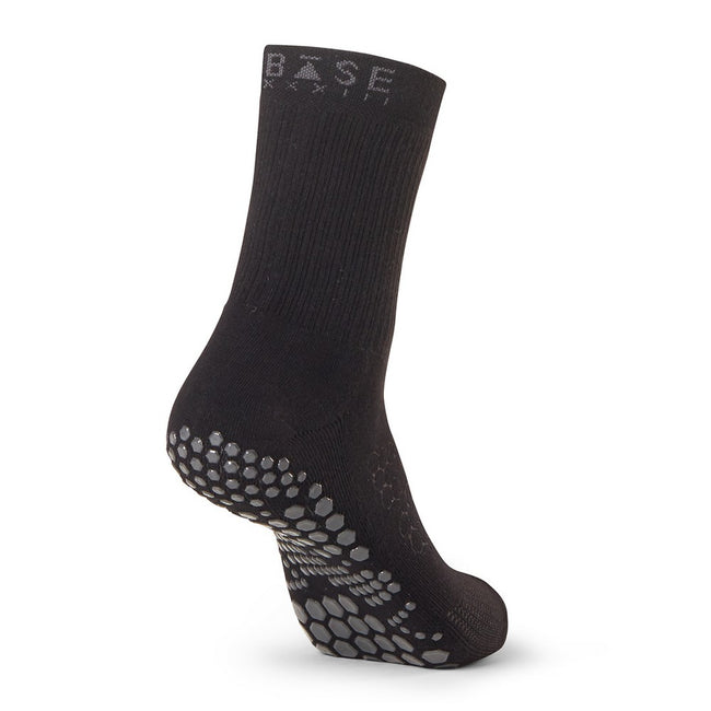 Black - Back - Base 33 Mens Gripped Crew Socks