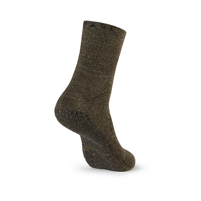 Olive - Back - Base 33 Mens Gripped Crew Socks