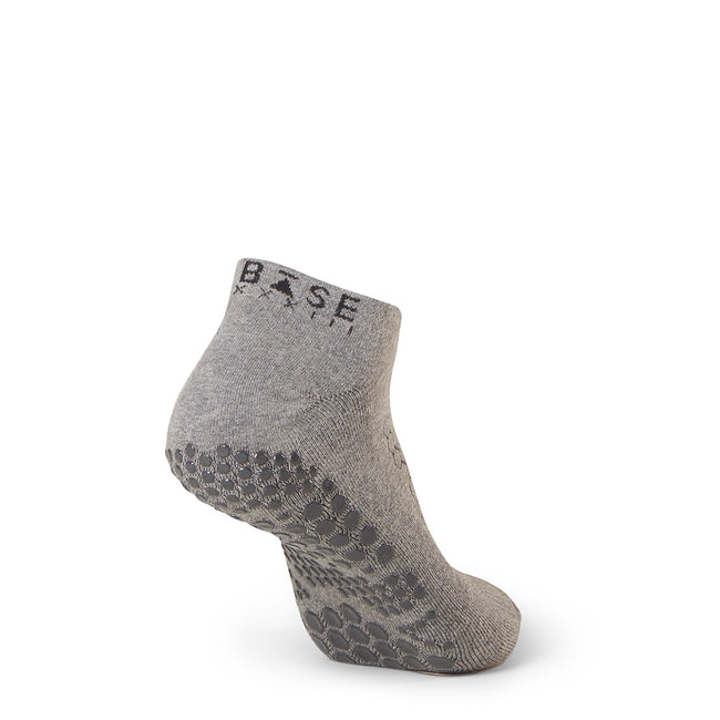 Gray - Back - Base 33 Mens Gripped Ankle Socks