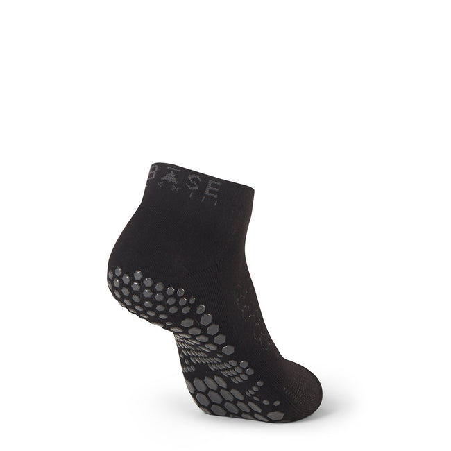 Black - Back - Base 33 Mens Gripped Ankle Socks