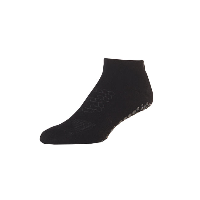 Black - Front - Base 33 Mens Gripped Ankle Socks