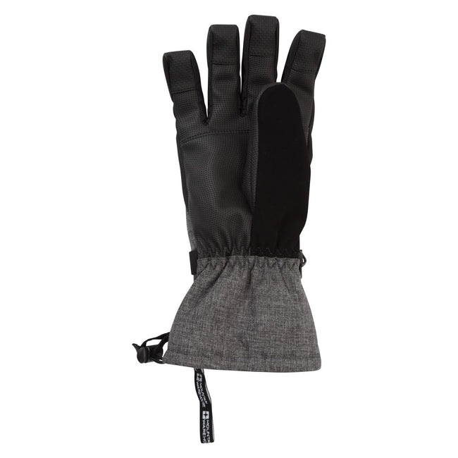 Gray - Back - Mountain Warehouse Mens Lodge Ski Gloves