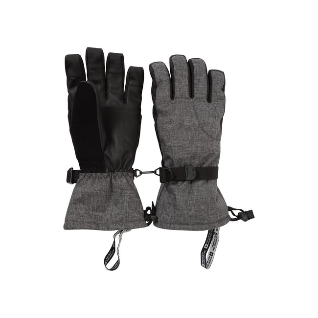 Gray - Side - Mountain Warehouse Mens Lodge Ski Gloves