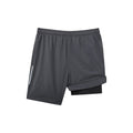 Gray - Close up - Mountain Warehouse Mens Motion 2 in 1 Shorts