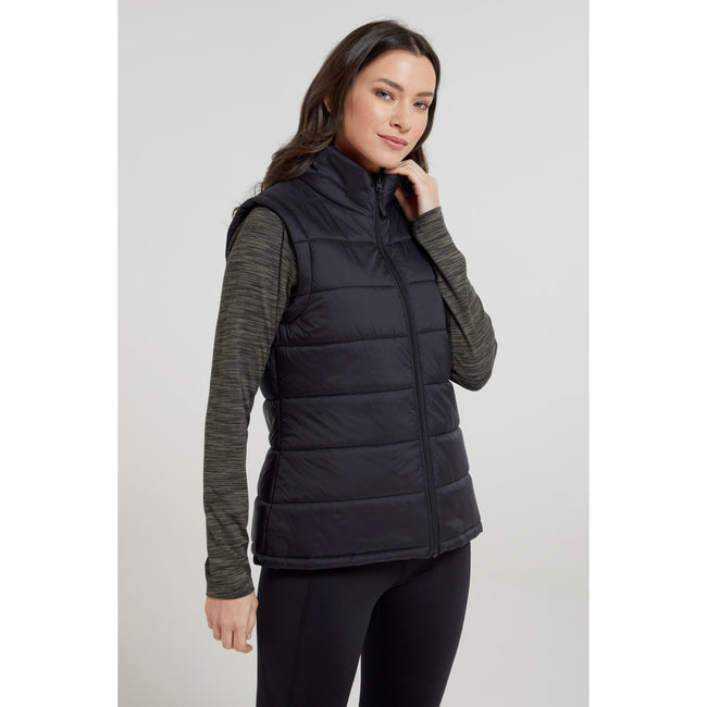 Black - Front - Mountain Warehouse Womens-Ladies Essentials Padded Vest