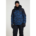 Blue-Black - Front - Mountain Warehouse Mens Shadow II Printed Ski Jacket