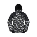 Charcoal-White - Front - Mountain Warehouse Mens Shadow II Printed Ski Jacket