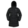 Black - Front - Mountain Warehouse Childrens-Kids Water Resistant Longline Padded Jacket