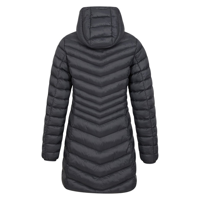 Black - Back - Mountain Warehouse Womens-Ladies Florence Long Padded Jacket
