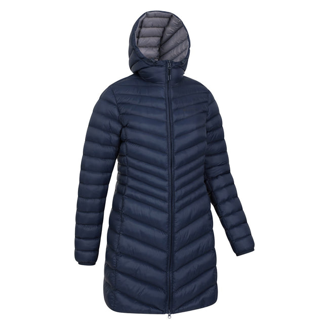 Navy - Side - Mountain Warehouse Womens-Ladies Florence Long Padded Jacket