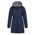 Navy - Pack Shot - Mountain Warehouse Womens-Ladies Florence Long Padded Jacket