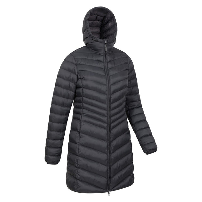 Black - Side - Mountain Warehouse Womens-Ladies Florence Long Padded Jacket