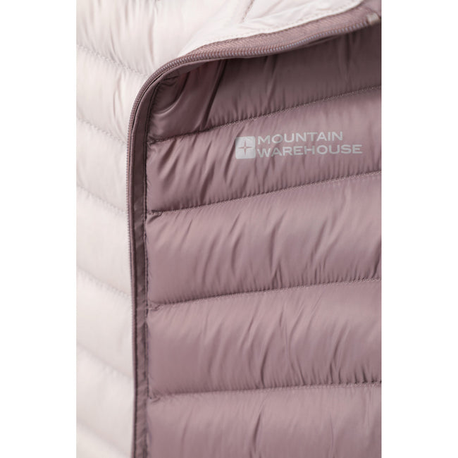 Rose - Pack Shot - Mountain Warehouse Womens-Ladies Florence Long Padded Jacket