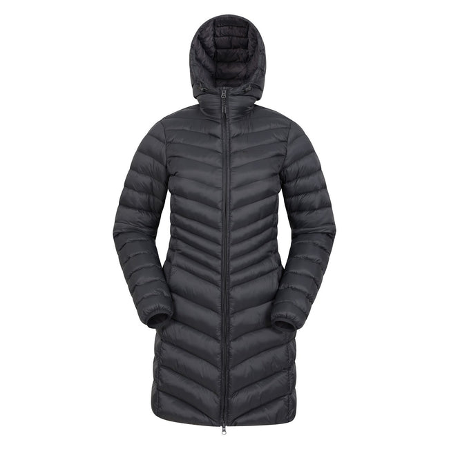 Black - Front - Mountain Warehouse Womens-Ladies Florence Long Padded Jacket
