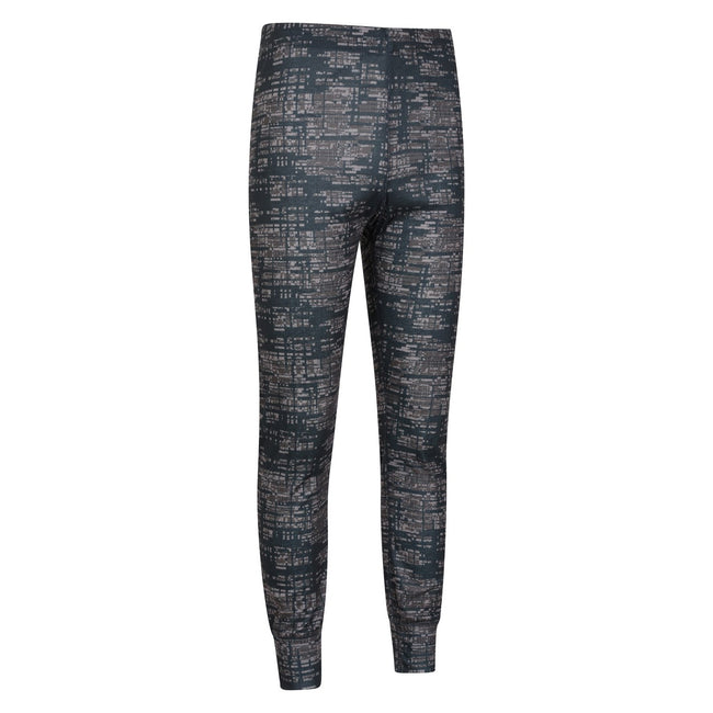 Black - Side - Mountain Warehouse Mens Talus Dash Print Thermal Bottoms