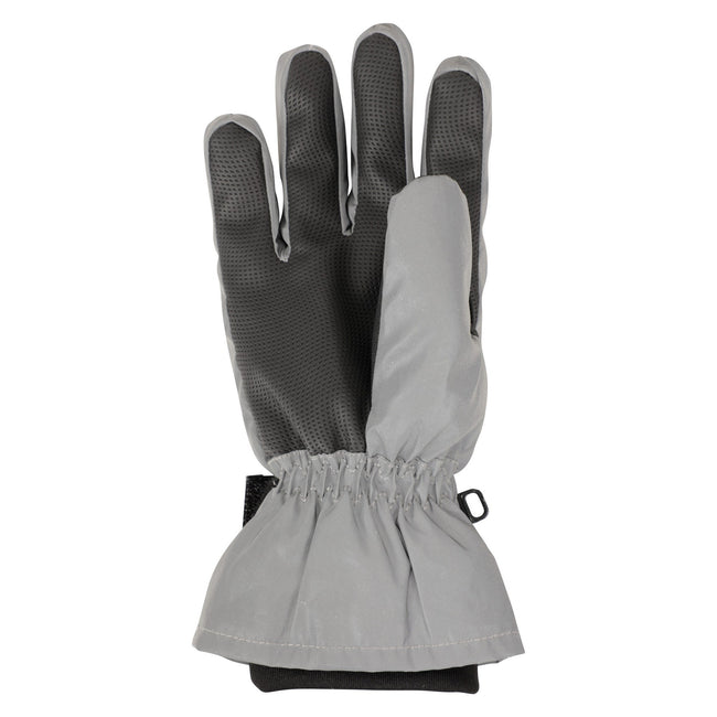 Gray - Back - Mountain Warehouse Childrens-Kids Reflective Winter Gloves