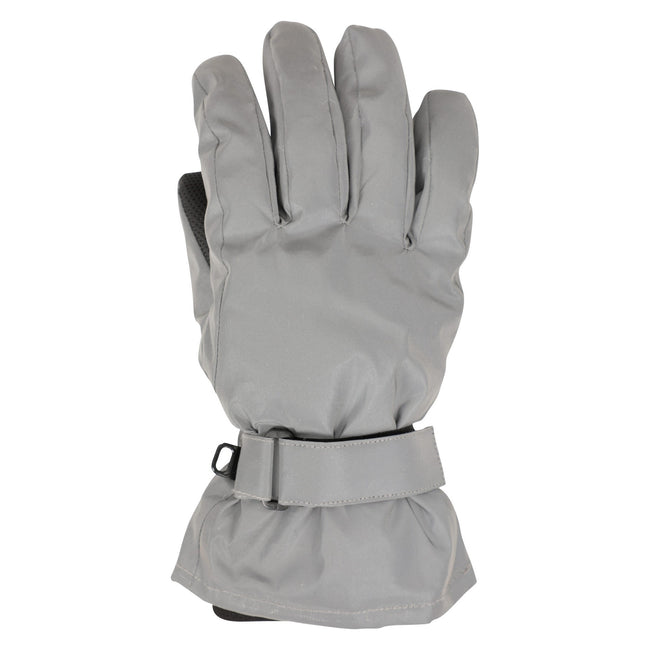 Gray - Front - Mountain Warehouse Childrens-Kids Reflective Winter Gloves