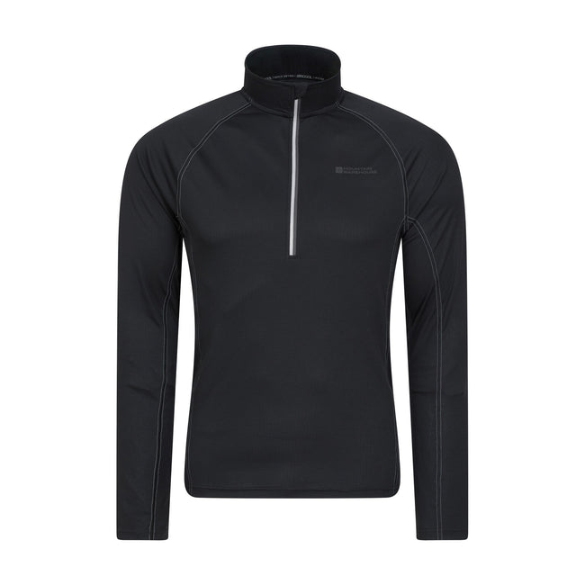 Black - Front - Mountain Warehouse Mens Approach Lightweight Midlayer