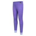 Purple - Side - Mountain Warehouse Childrens-Kids Merino Wool Base Layer Bottoms