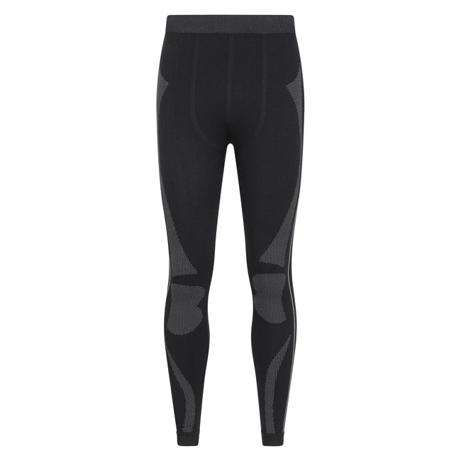 Black - Front - Mountain Warehouse Mens Quiver II Seamless Base Layer Bottoms