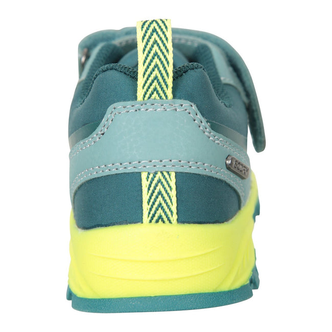 Green - Side - Mountain Warehouse Childrens-Kids Active Softshell Waterproof Walking Shoes