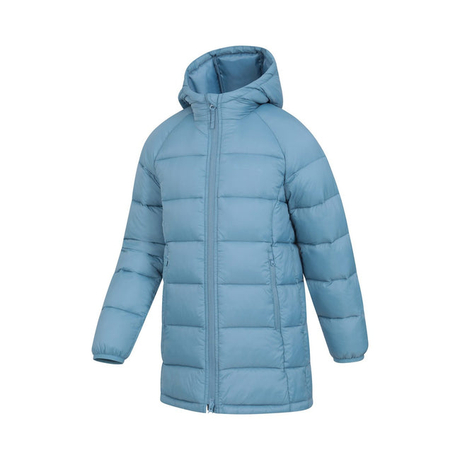 Blue - Lifestyle - Mountain Warehouse Childrens-Kids Freya Longline Padded Jacket