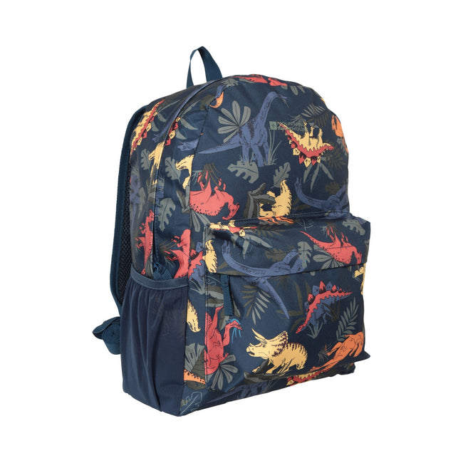Blue-Orange-Yellow - Side - Mountain Warehouse Bookworm Dinosaur 5.2gal Knapsack Set