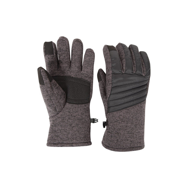 Gray - Side - Mountain Warehouse Mens Padded Waterproof Gloves