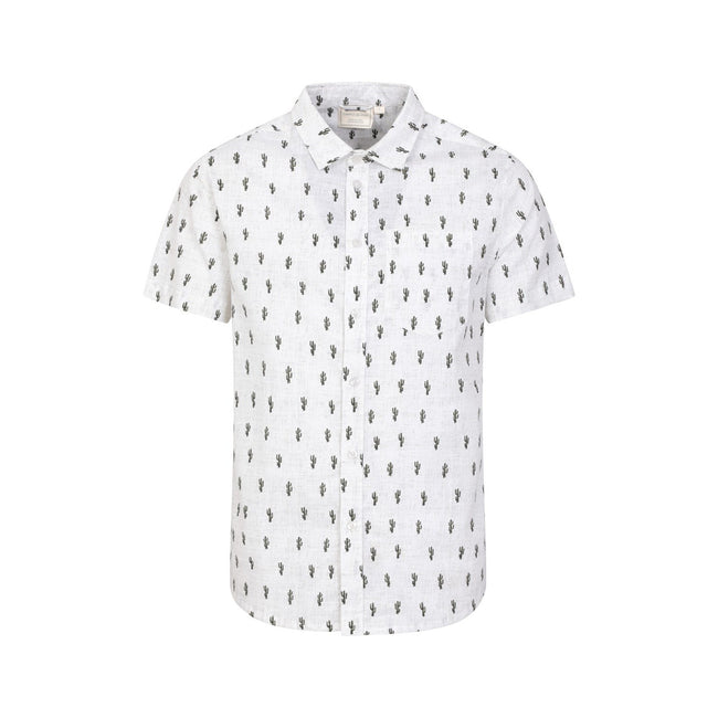 White - Front - Mountain Warehouse Mens Preston Illustration Shirt