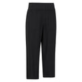 Black - Side - Mountain Warehouse Womens-Ladies Skye Linen Blend Capri