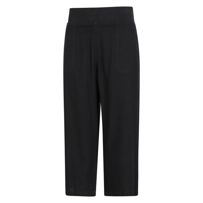 Black - Lifestyle - Mountain Warehouse Womens-Ladies Skye Linen Blend Capri