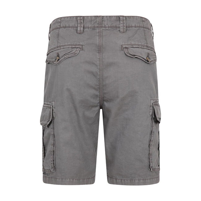 Gray - Back - Mountain Warehouse Mens Outback Washed Cargo Shorts